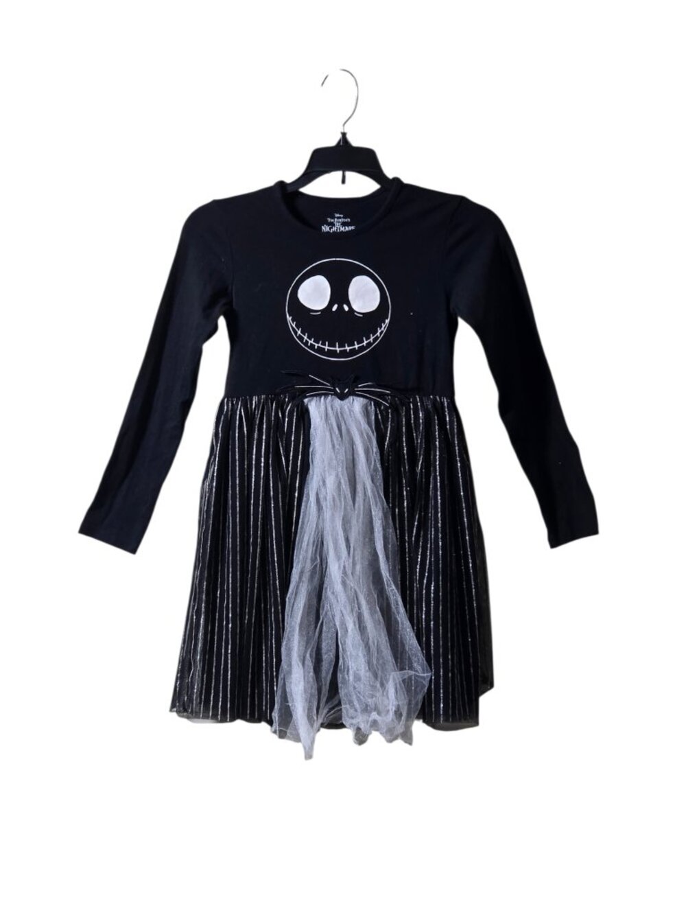 Disney Nightmare Before Christmas Jack Skellington Dress Girls Black Halloween